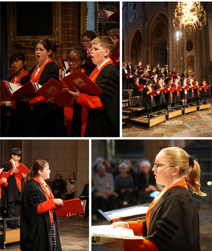 choristers singing in a church