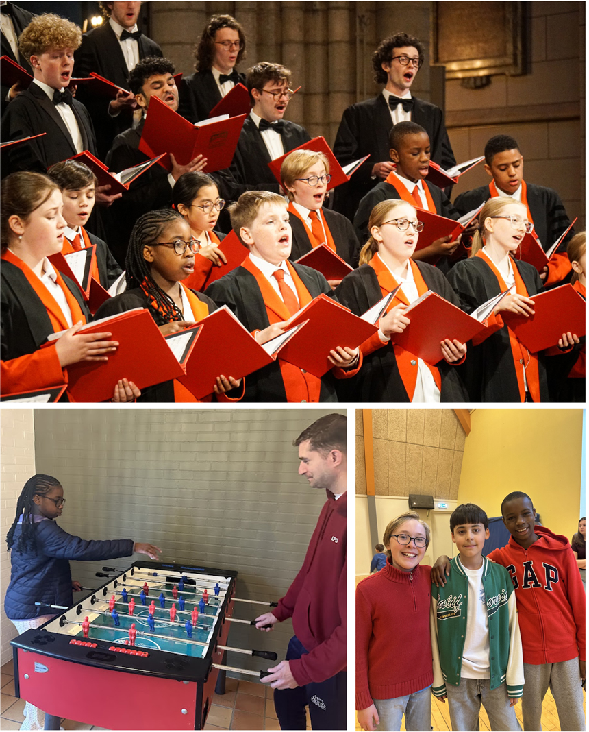 choristers singing in a church