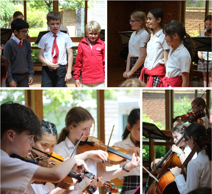 pupils performing at the concert