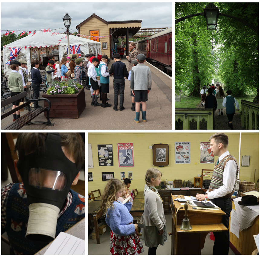 children on a wartime day at stibbington