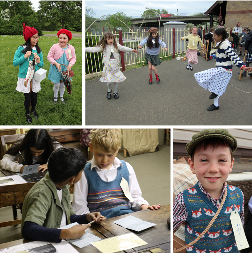children on a wartime day at stibbington