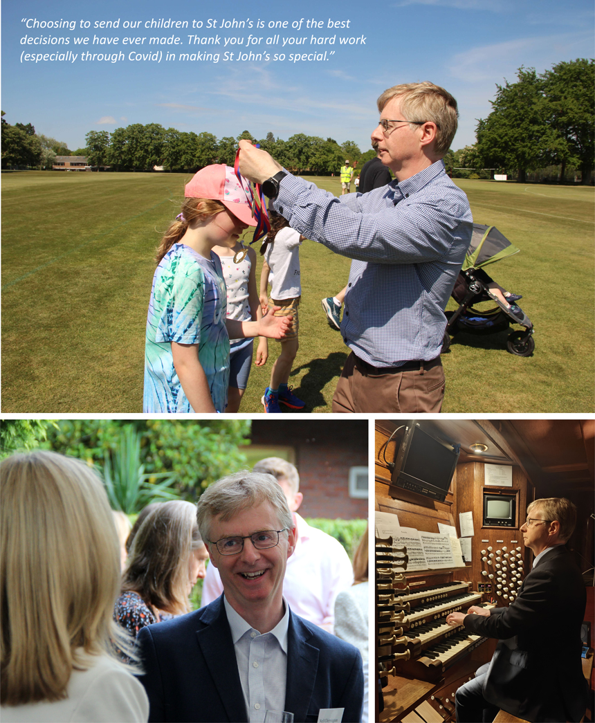 headmaster interacting with children