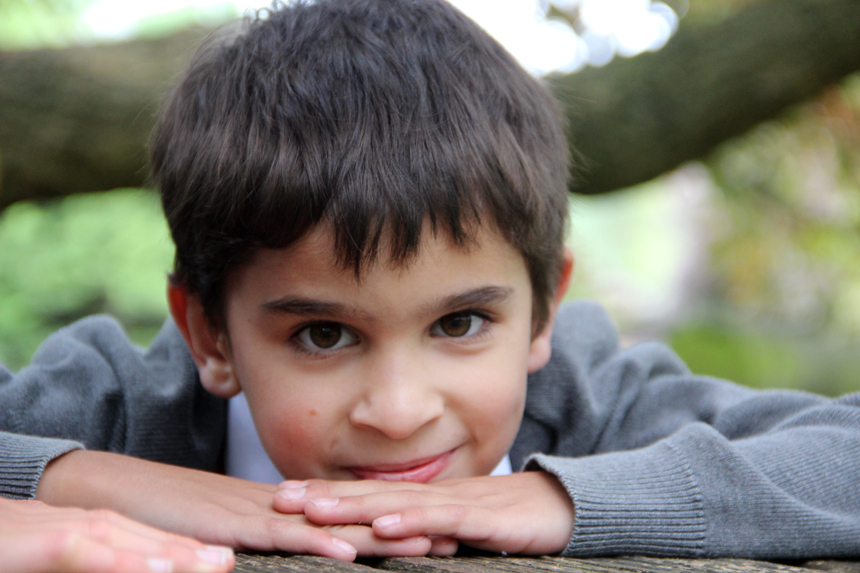 boy smiling at the camera