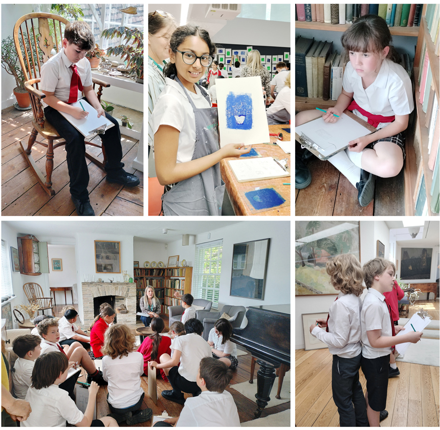 children visiting an art museum