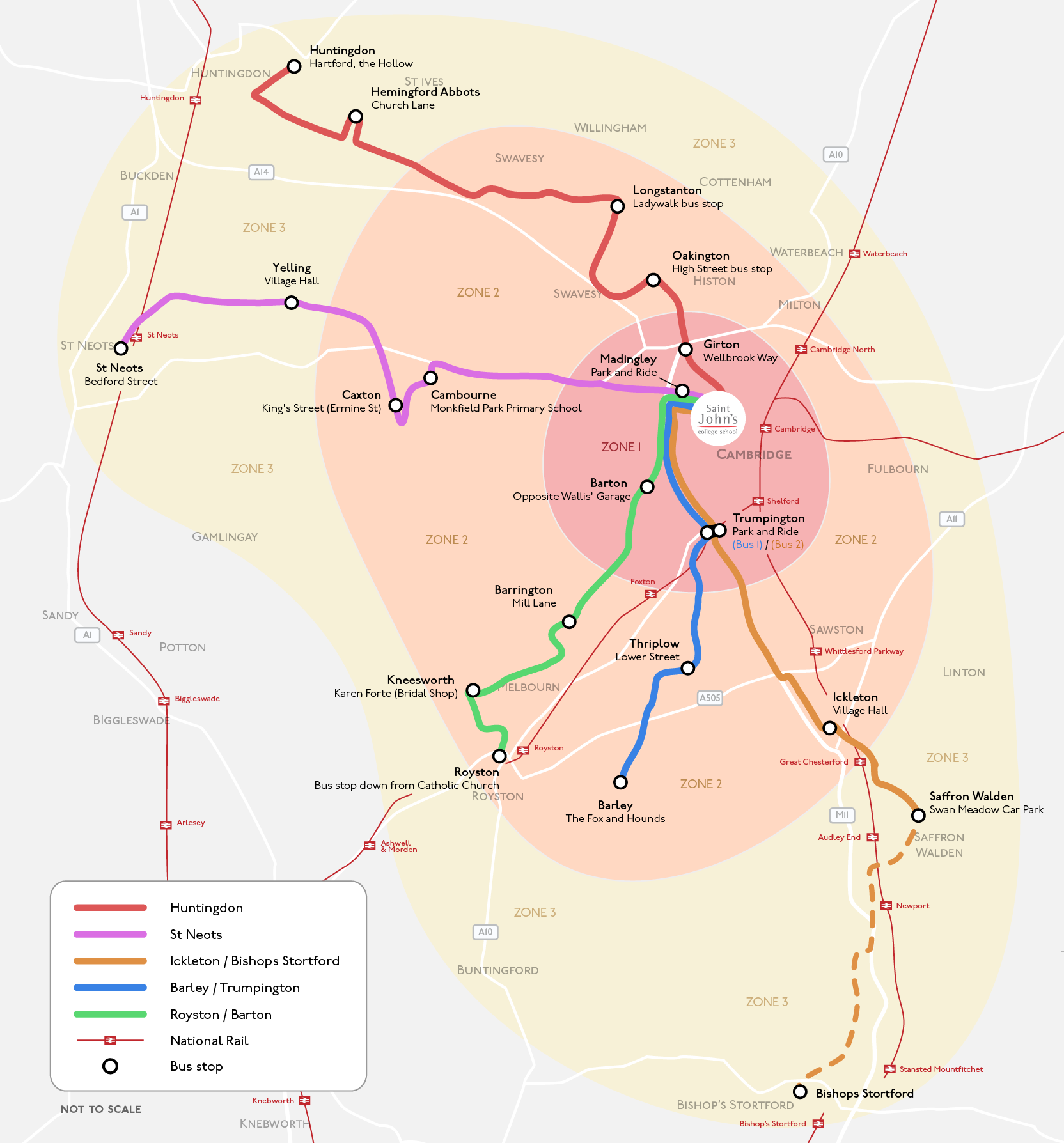 map of bus routes in cambridge