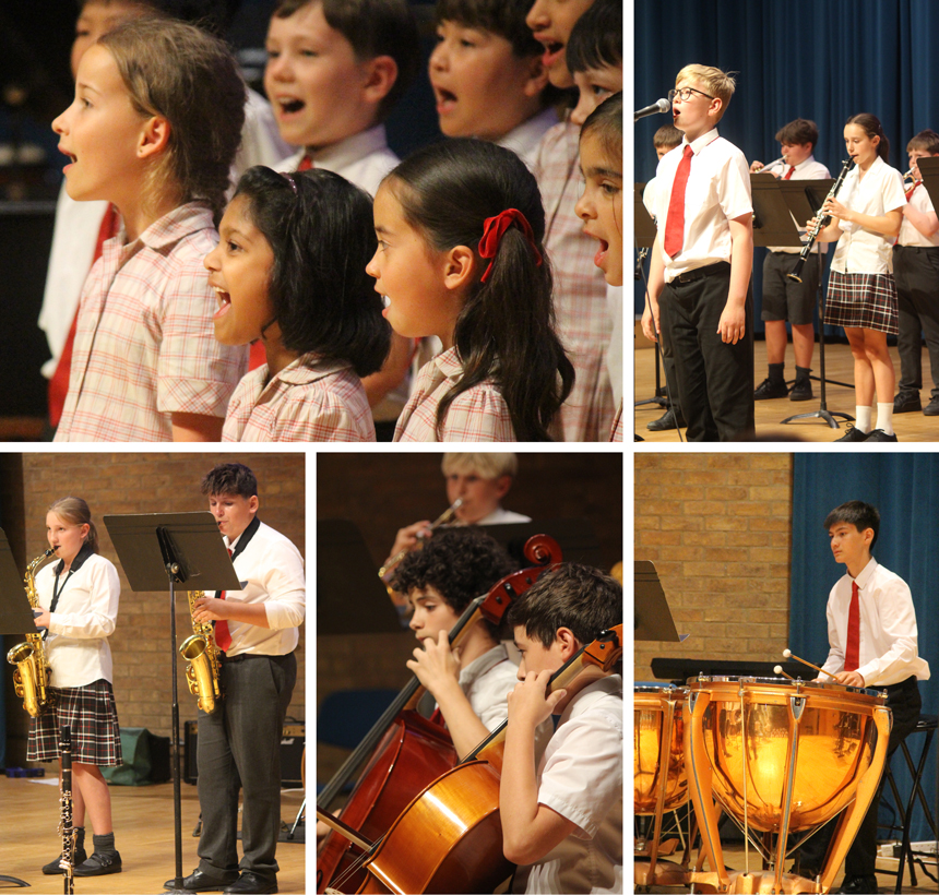 children performing at a music concert
