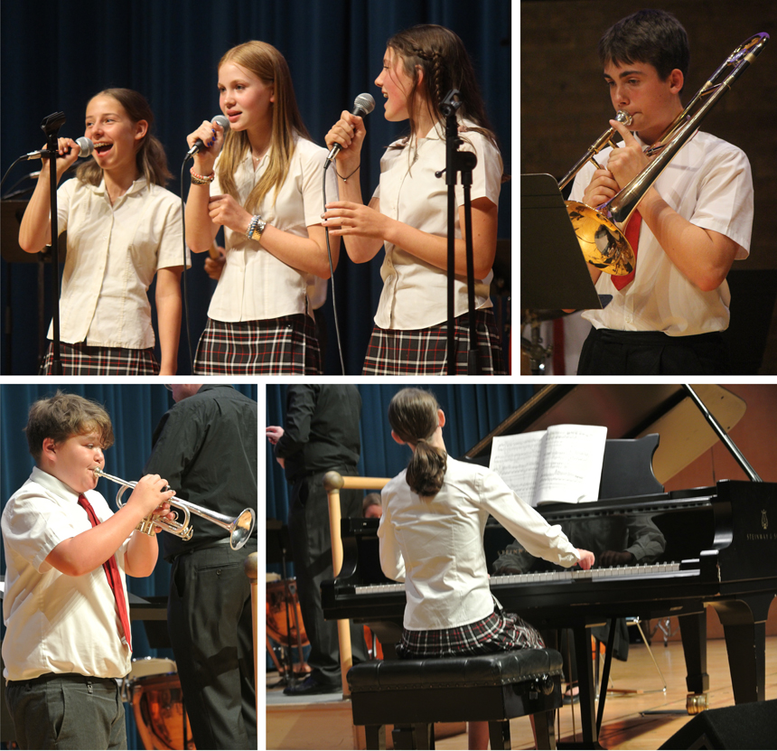 children performing at a music concert