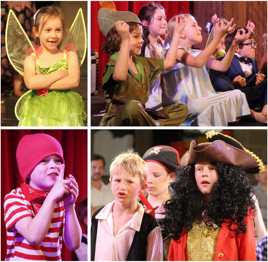 children performing peter pan
