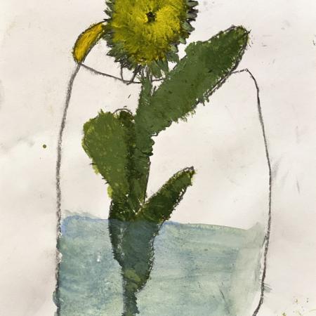 f4 sunflowers painting - pedro fernandez bruna_0