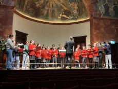 children singing in a choir