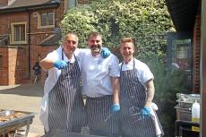 3 chefs grilling