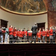 children singing in a choir