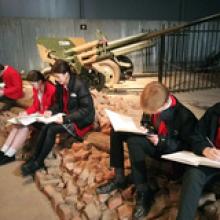 Students on trip to IWM Duxford
